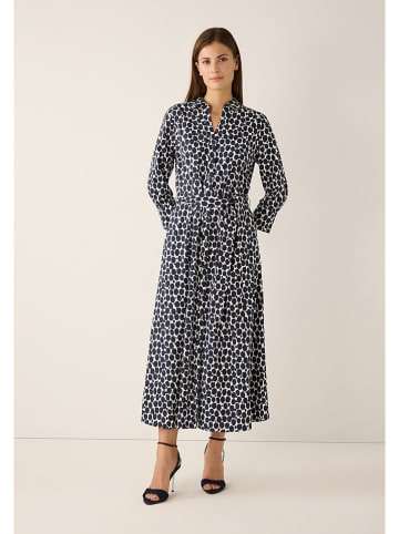 More & More Jurk donkerblauw/wit