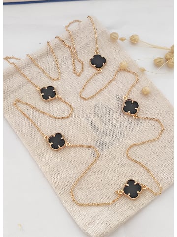 atelier MIU Vergulde ketting met parelmoer - (L)80 cm
