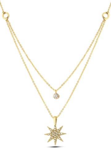 atelier MIU Vergulde ketting met hangers - (L)45 cm