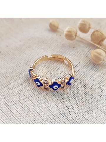 atelier MIU Vergulde ring met edelstenen