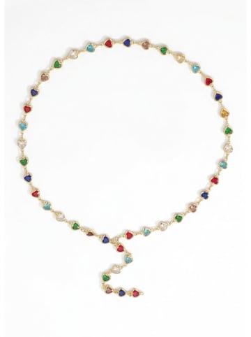atelier MIU Vergold. Halskette mit Edelsteinen - (L)50 cm