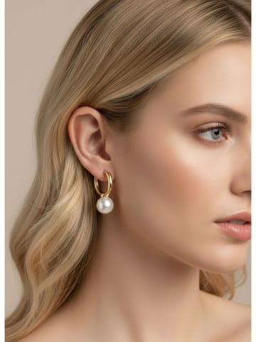 atelier MIU Vergold. Creolen mit Perlen