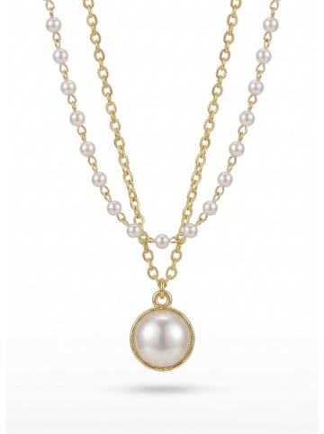 atelier MIU Vergulde ketting met hanger en parels - (L)46 cm