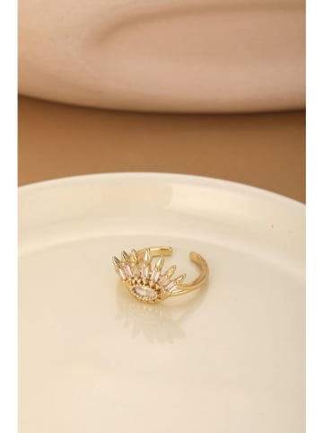 atelier MIU Vergulde ring met edelstenen