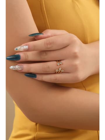atelier MIU Vergulde ring met edelstenen