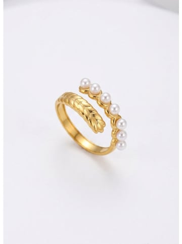 atelier MIU Vergulde ring met parels