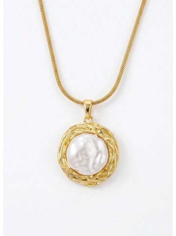 atelier MIU Vergulde ketting met hanger en parel - (L)43 cm