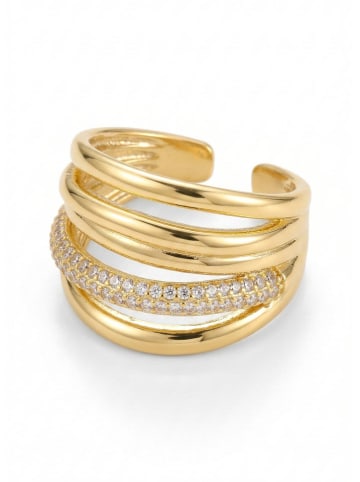 atelier MIU Vergulde ring met edelstenen