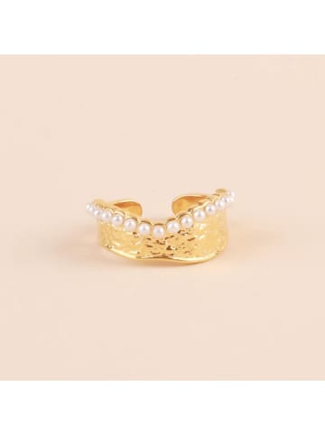 atelier MIU Vergulde ring met parels