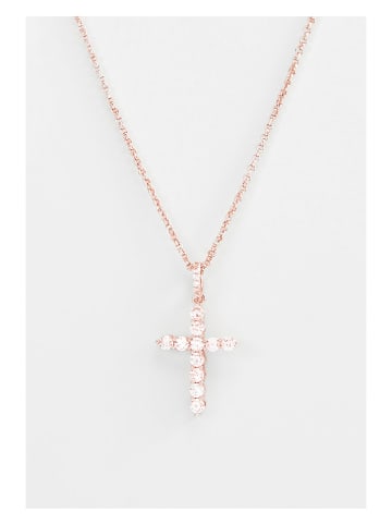 U.S. Polo Assn. Rosévergold. Halskette mit Anhänger - (L)38 cm