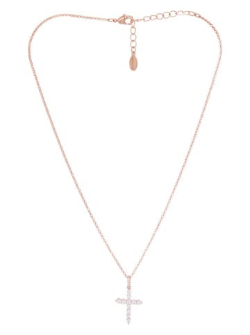 U.S. Polo Assn. Rosévergold. Halskette mit Anhänger - (L)38 cm