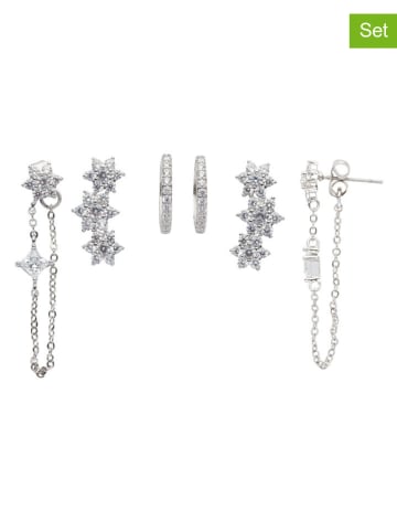 U.S. Polo Assn. 3-delige set: gecoate oorringen met kristallen