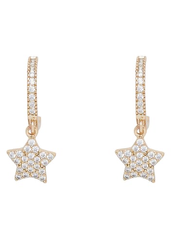 U.S. Polo Assn. Pozłacane kolczyki-wkrętki z kryształami