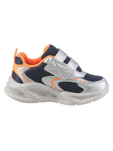 Skechers Sneakersy w kolorze srebrno-granatowym