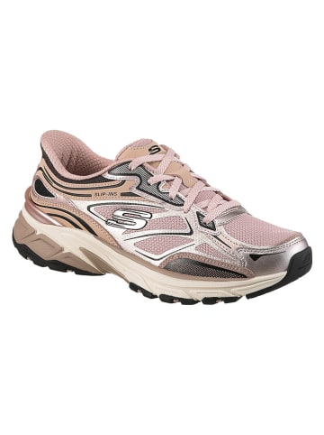 Skechers Sneakersy w kolorze jasnoróżowo-jasnobrązowym