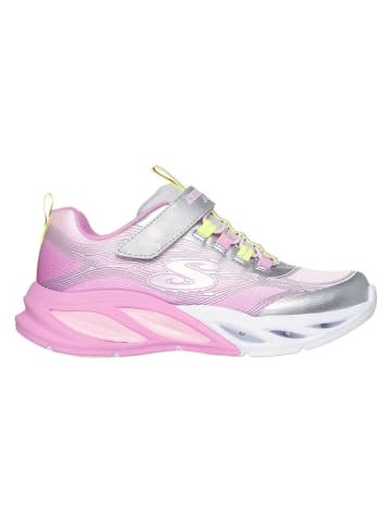 Skechers Sneakersy w kolorze srebrno-fioletowym