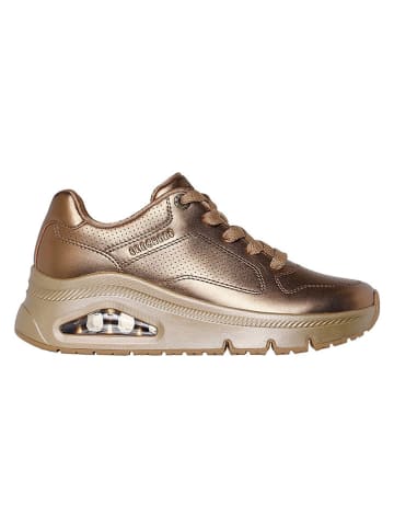 Skechers Leren sneakers "Uno Icon" goudkleurig