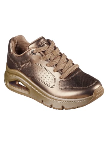 Skechers Leren sneakers goudkleurig
