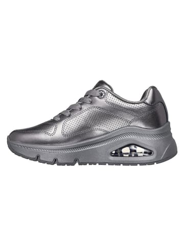 Skechers Leren sneakers "Uno Icon" zilverkleurig