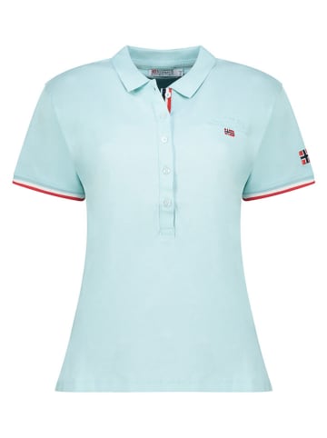 Geographical Norway Koszulka polo "Kryptonite" w kolorze błękitnym
