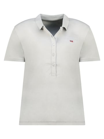 Geographical Norway Koszulka polo "Krystaline" w kolorze jasnoszarym