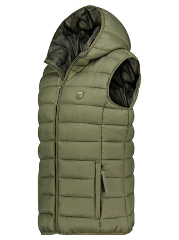 Geographical Norway Kamizelka pikowana "Vatikotal" w kolorze oliwkowym