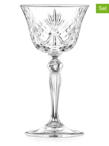 RCR cristalleria 6-delige set: cocktailglazen "Melodia" - 160 ml