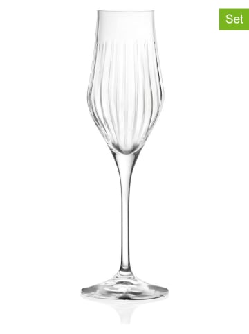 RCR cristalleria 6-delige set: champagneglazen "Timeless" - 230 ml