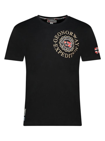 Geographical Norway Koszulka "Jeganto" w kolorze czarnym