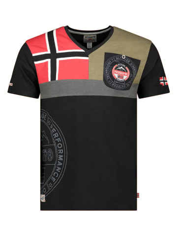 Geographical Norway Shirt "J-Flag" in Schwarz