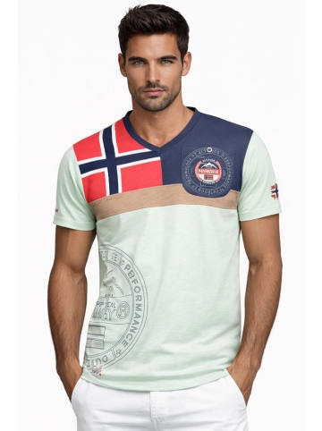 Geographical Norway Shirt "J-Flag" mintgroen
