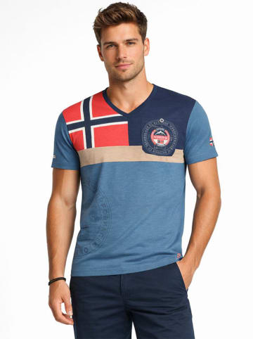 Geographical Norway Shirt "J-Flag" in Blau