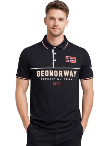 Geographical Norway Poloshirt "Ketora" in Schwarz
