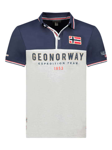 Geographical Norway Poloshirt "Ketora" in Grau/ Dunkelblau