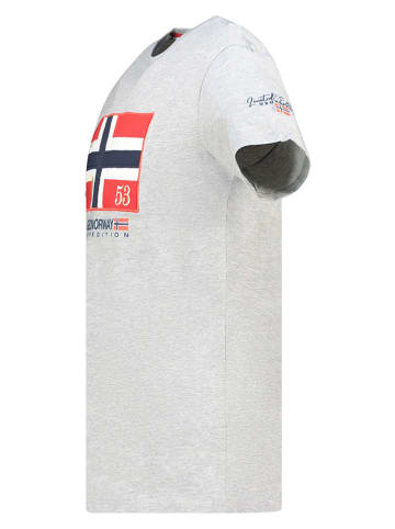Geographical Norway Koszulka "Newflag" w kolorze szarym