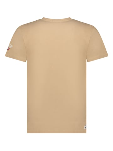 Geographical Norway Koszulka "J-Newflag" w kolorze beżowym