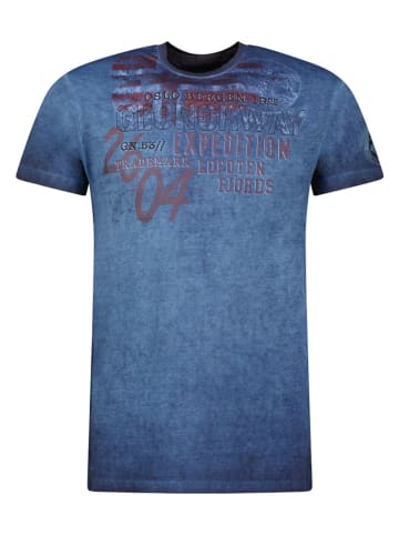 Geographical Norway Koszulka "Jelegant" w kolorze granatowym