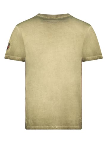 Geographical Norway Koszulka "Jelegant" w kolorze khaki