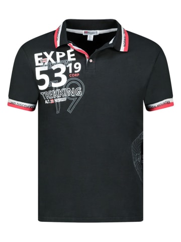 Geographical Norway Poloshirt "Krug" in Schwarz