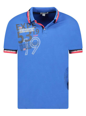 Geographical Norway Koszulka polo "Krug" w kolorze niebieskim