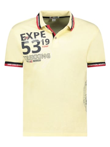 Geographical Norway Koszulka polo "Krug" w kolorze żółtym