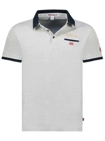Geographical Norway Koszulka polo "Kara" w kolorze szarym