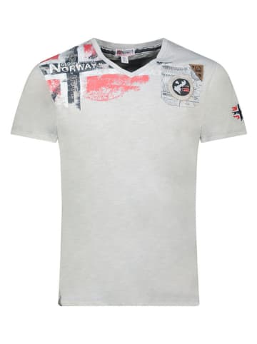 Geographical Norway Shirt "Jamo" lichtgrijs