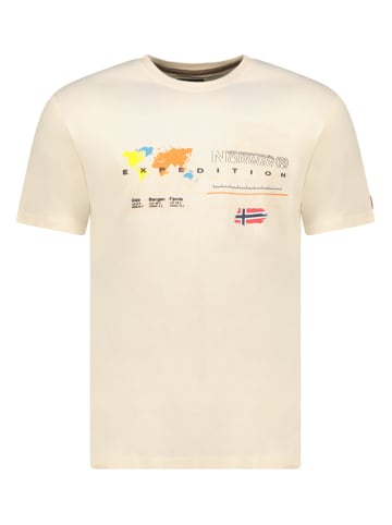 Geographical Norway Koszulka "Jelsea" w kolorze beżowym