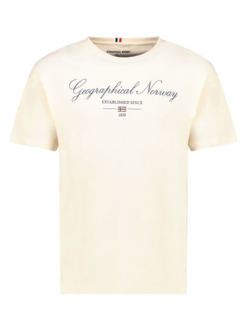 Geographical Norway Koszulka "Illumine" w kolorze kremowym