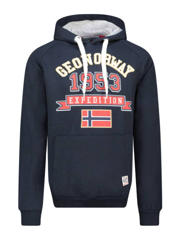 Geographical Norway Hoodie "Gollegio" donkerblauw