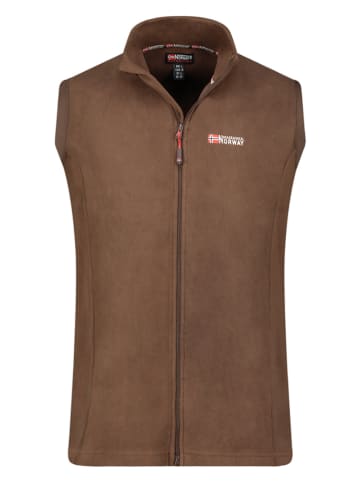Geographical Norway Kamizelka polarowa "Vug" w kolorze jasnobrązowym