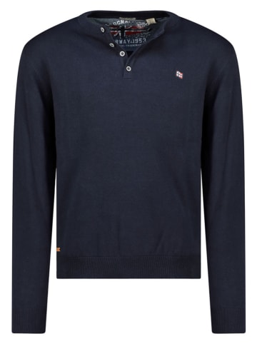 Geographical Norway Sweter "Fraser" w kolorze granatowym