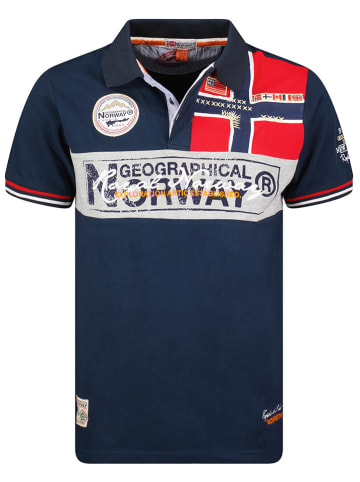 Geographical Norway Koszulka polo "Kidney" w kolorze granatowym