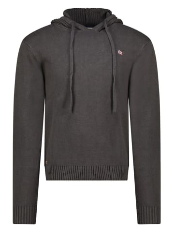 Geographical Norway Sweter "Flicker" w kolorze antracytowym